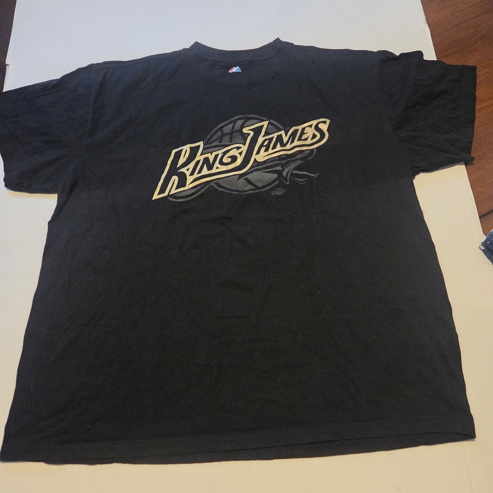 Majestic Mens Gold and Black Short Sleeve LeBron James Tee GUC Size 3X
